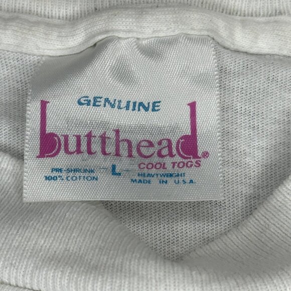 Dinosaur OLD FART A SAURUS Jr Rare Vintage White T Shirt 1993 Butthead Large - Picture 7 of 7